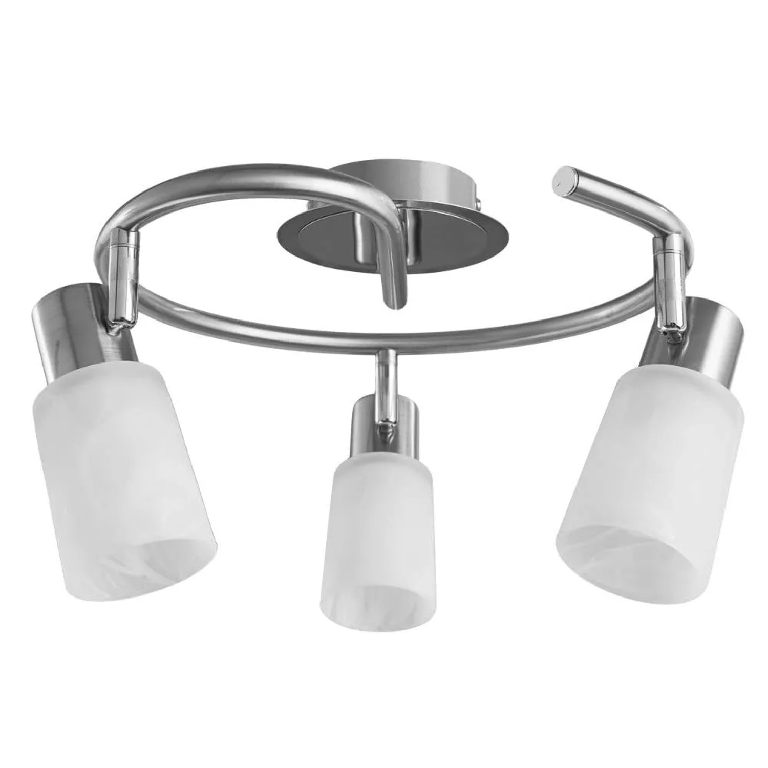 Arte Lamp Deckenstrahler Cavalletta 3-flammig Silber E14 mit Glasschirmen