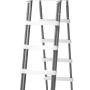 Sicherheitsleiter für Intex Frame Pool Set Ultra Quadra XTR, grau/weiß, mit entfernbaren Stufen.