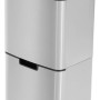 Hailo Sensor-Mülltrennsystem Öko Vario XL aus Edelstahl mit drei Fächern.