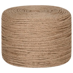 vidaXL Juteseil, 50 m lang, 8 mm stark, aufgerollt. Robustes Naturseil für Garten, Basteln & Dekoration.