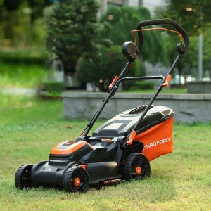 YARD FORCE Akku-Rasenmäher LM C40B-EU mit Siebenfacher Schnitthöhenverstellung