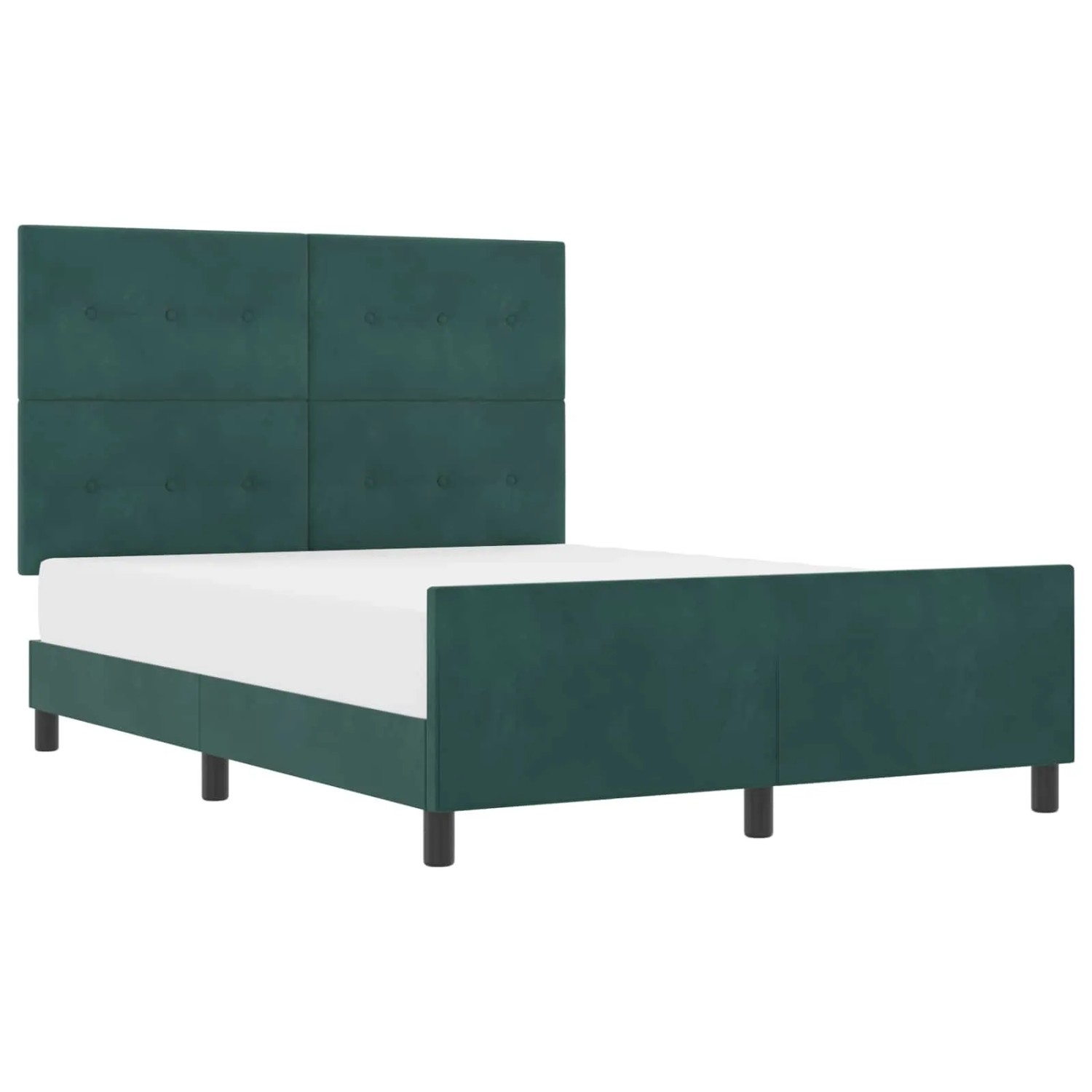 vidaXL Boxspringbett mit Kopfteil Dunkelgrün 160 x 200 cm Samt 3344954