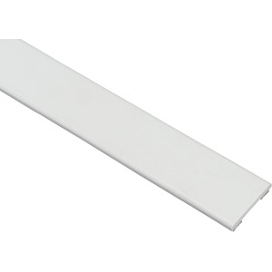 Weiße, selbstklebende Wandleiste (44x4,5mm, 2,5m) für Fenster-Zubehör.