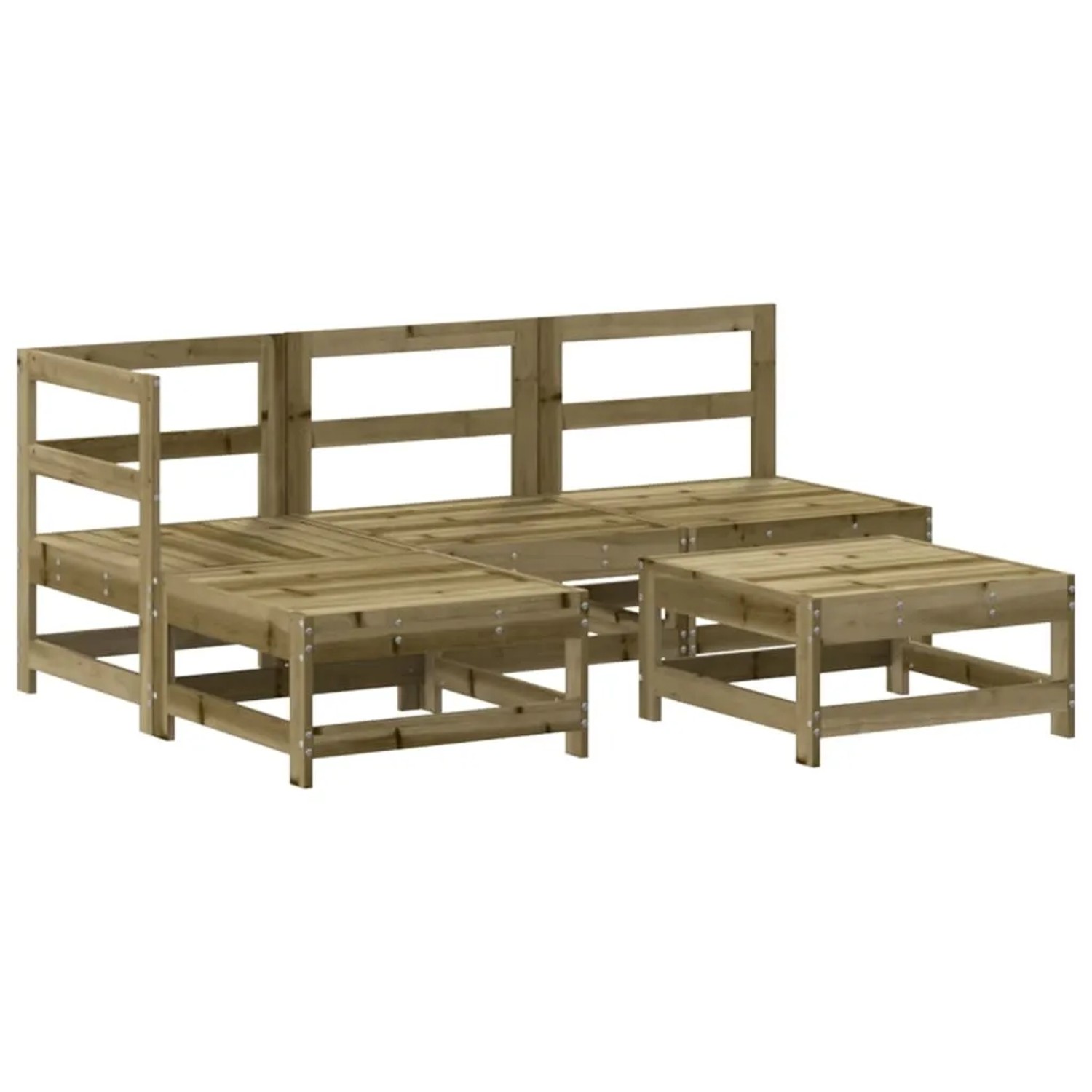 vidaXL 5-Tlg Garten-Lounge-Set Kiefernholz Imprägniert 3186528
