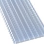 Transparente PVC Hohlkammerpaneele (1,6 cm) für Kunststoffbedachung, 200 x 20 cm.