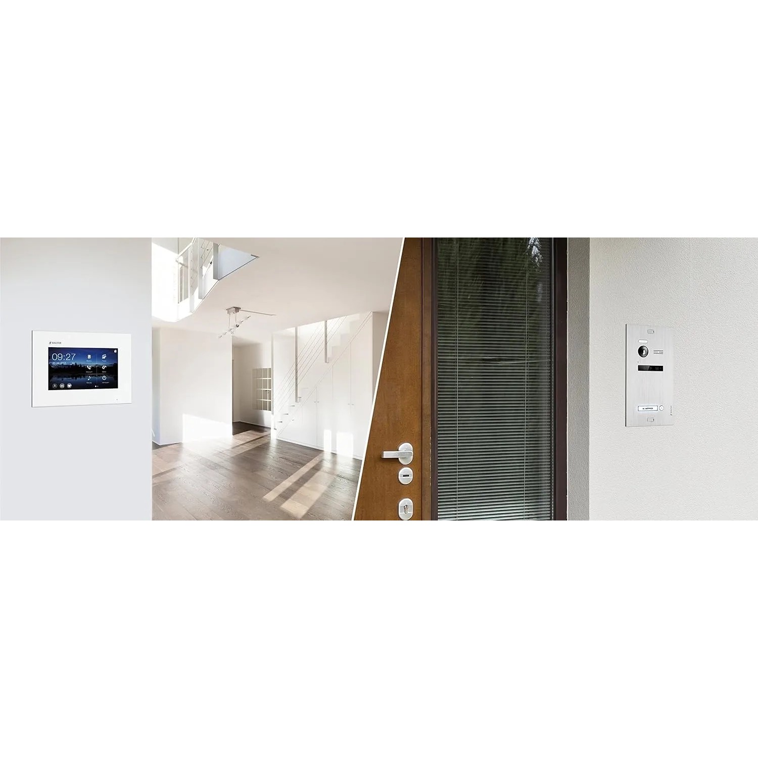 Balter EVO Video-Türsprechanlage für Einfamilienhaus mit 2x 7 Zoll Monitor Silber-Schwarz_2