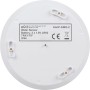 Weißer Homematic IP Wassersensor SWD-2 Unterseite mit drei Messsonden und technischen Daten. Ideal für Hausautomation.