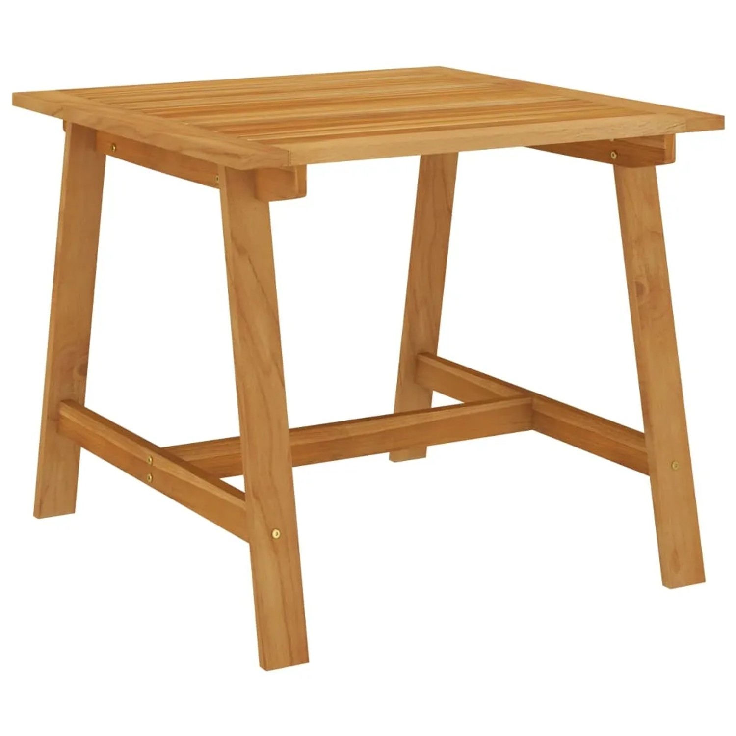 Quadratischer Gartentisch aus Akazienholz, Teil der 3-tlg. vidaXL Garten-Essgruppe.