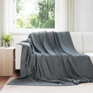vidaXL Überwurfdecke Dunkelgrau 270 x 240 cm Fleece 42017016