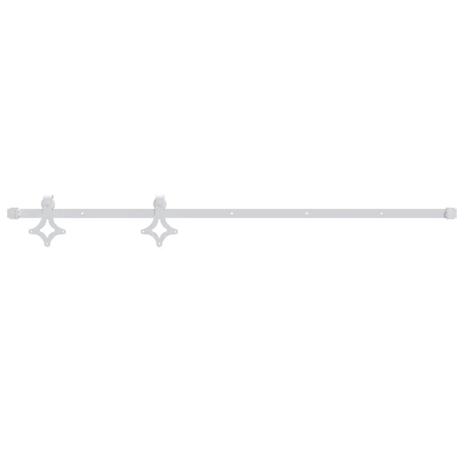 vidaXL Schiebetürbeschlag 183 cm Stahl Weiß 151703