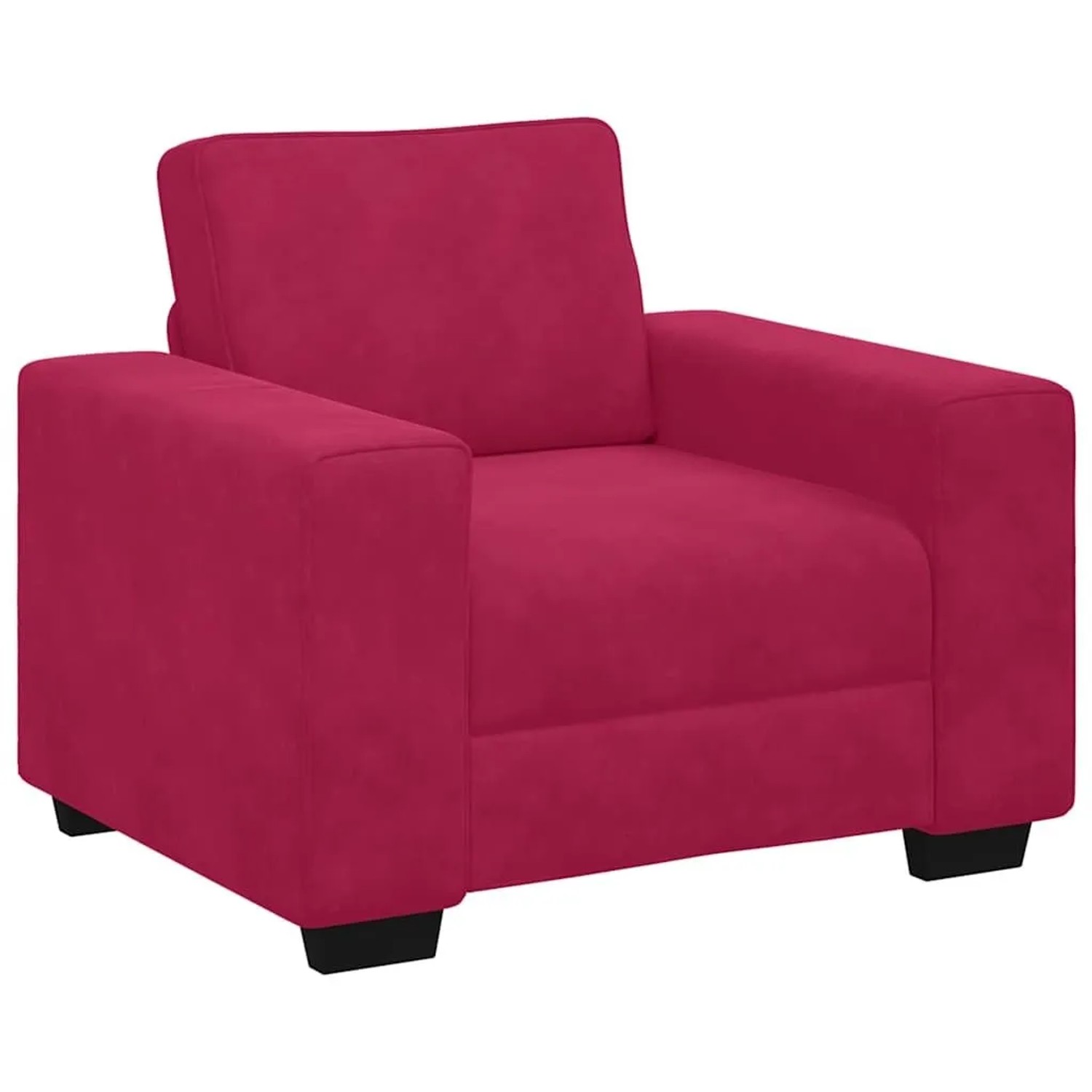 vidaXL Sessel Weinrot 100x77x82 cm Samt 4105251