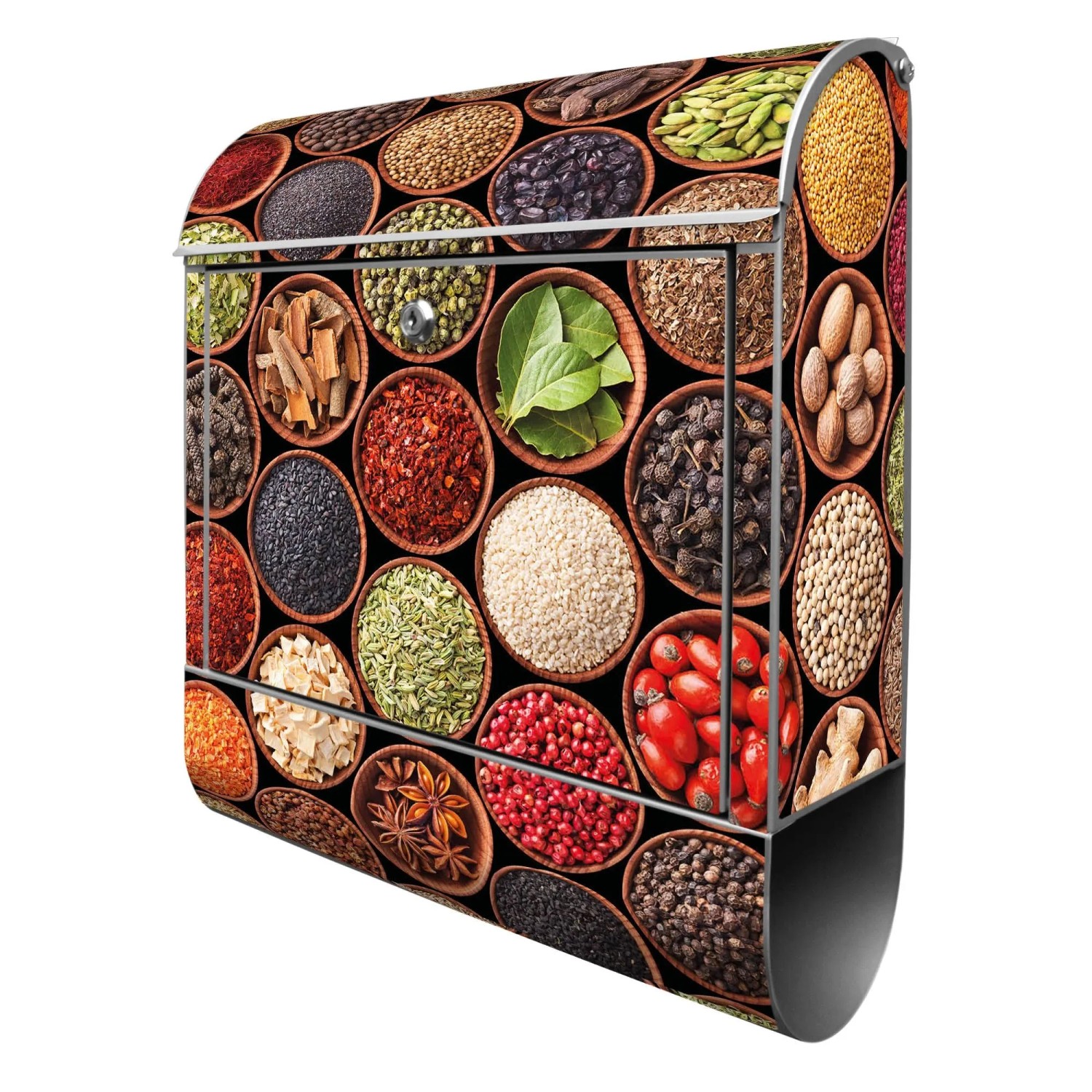 Banjado Design Briefkasten Silber Pulverbeschichtet 39x47x14cm 2 Schlüssel günstig online kaufen