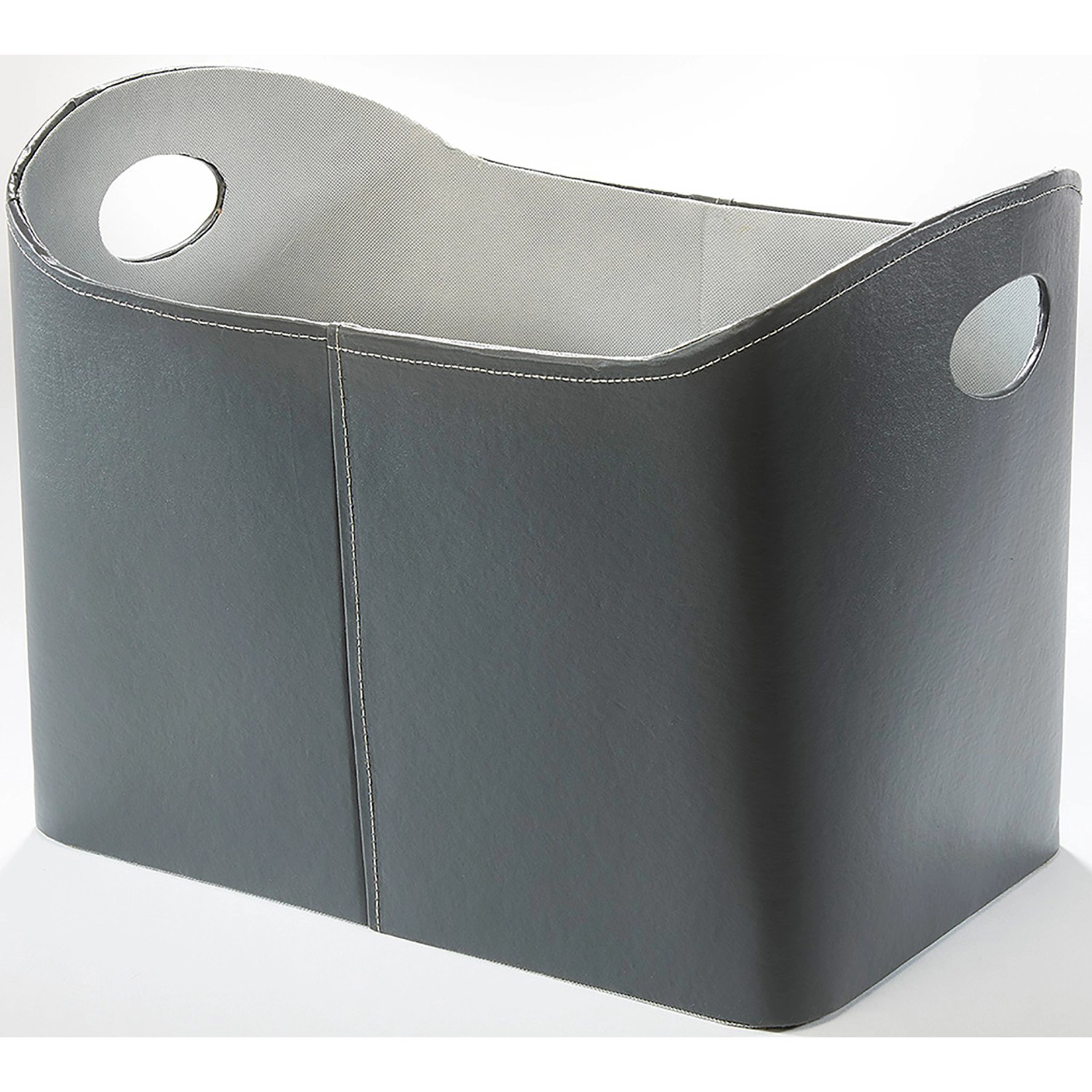 Kobolo Holzkorb für Kaminholz Aufbewahrungskorb Kunstleder 49x31x29/35 cm günstig online kaufen