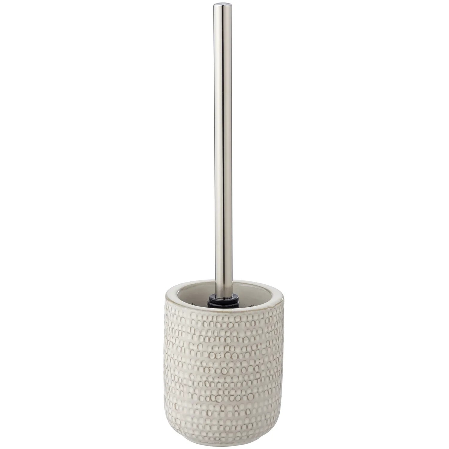 Wenko WC-Garnitur Pergole Keramik Schwarz, WC-Bürste mit Halter aus Keramik und Edelstahl.