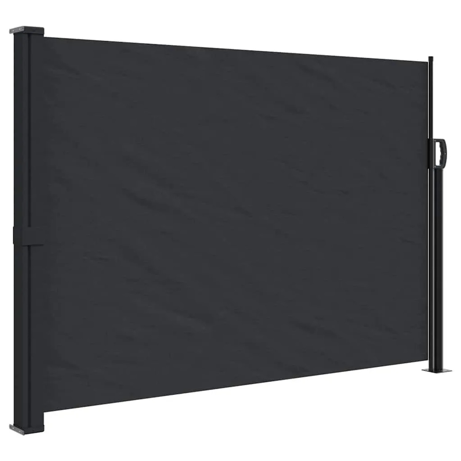 vidaXL Seitenmarkise Ausziehbar Schwarz 140x600 cm 4004504