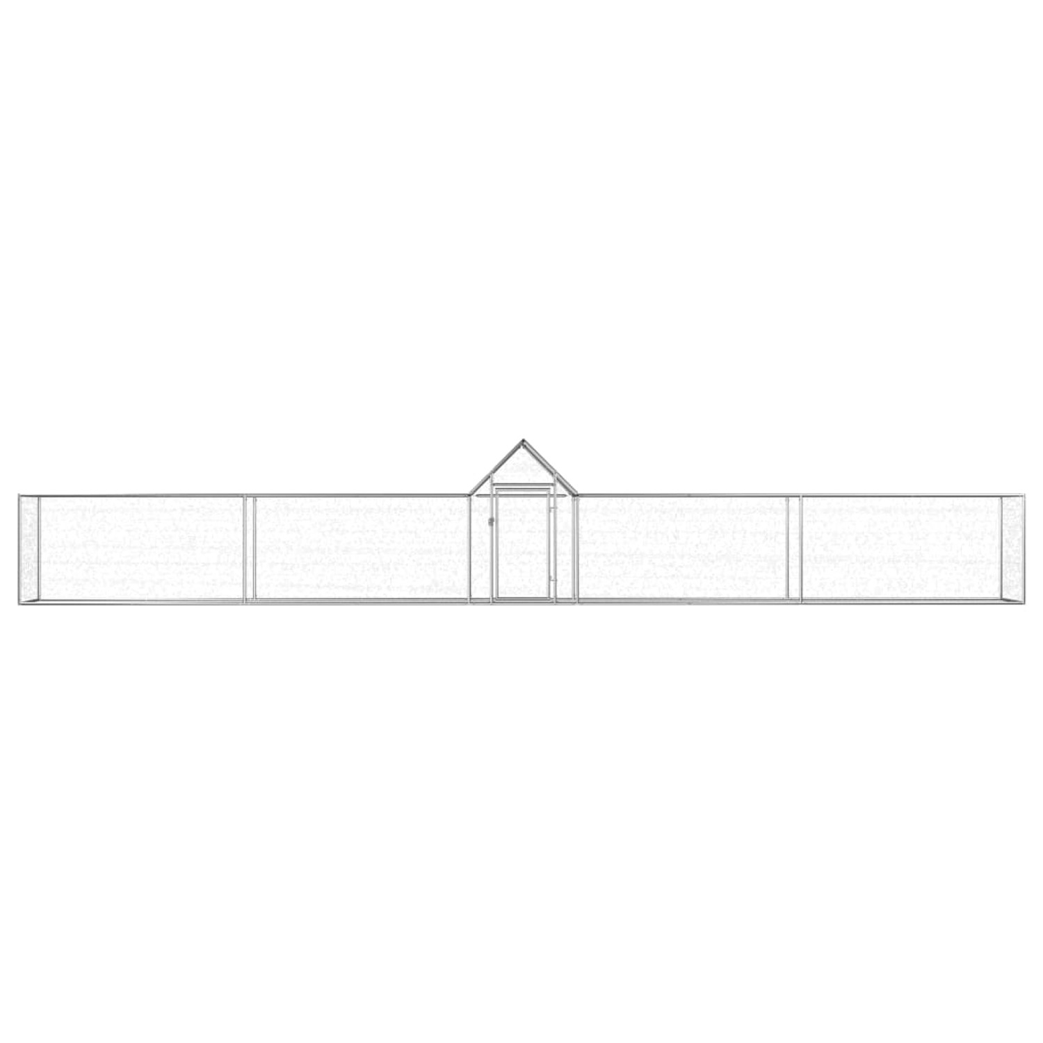 vidaXL Hühnerstall 9x1x1,5 m Verzinkter Stahl