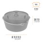 Petromax Dutch Oven FT12-T, 11,4 l, schwarz. Gusseisen-Topf für Grill & Lagerfeuer mit Deckel und Henkel.