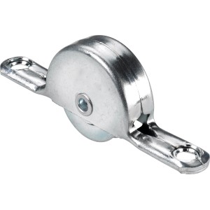 Hettich Laufrolle für Schiebetüren, 75x12mm, verzinkt, 2 Stück. Schiebetürbeschlag für Türunterkante.