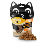 Lucky Lou Katzen-Trockenfutter Cubes Käse & Huhn, 80g Packung und Futterwürfel