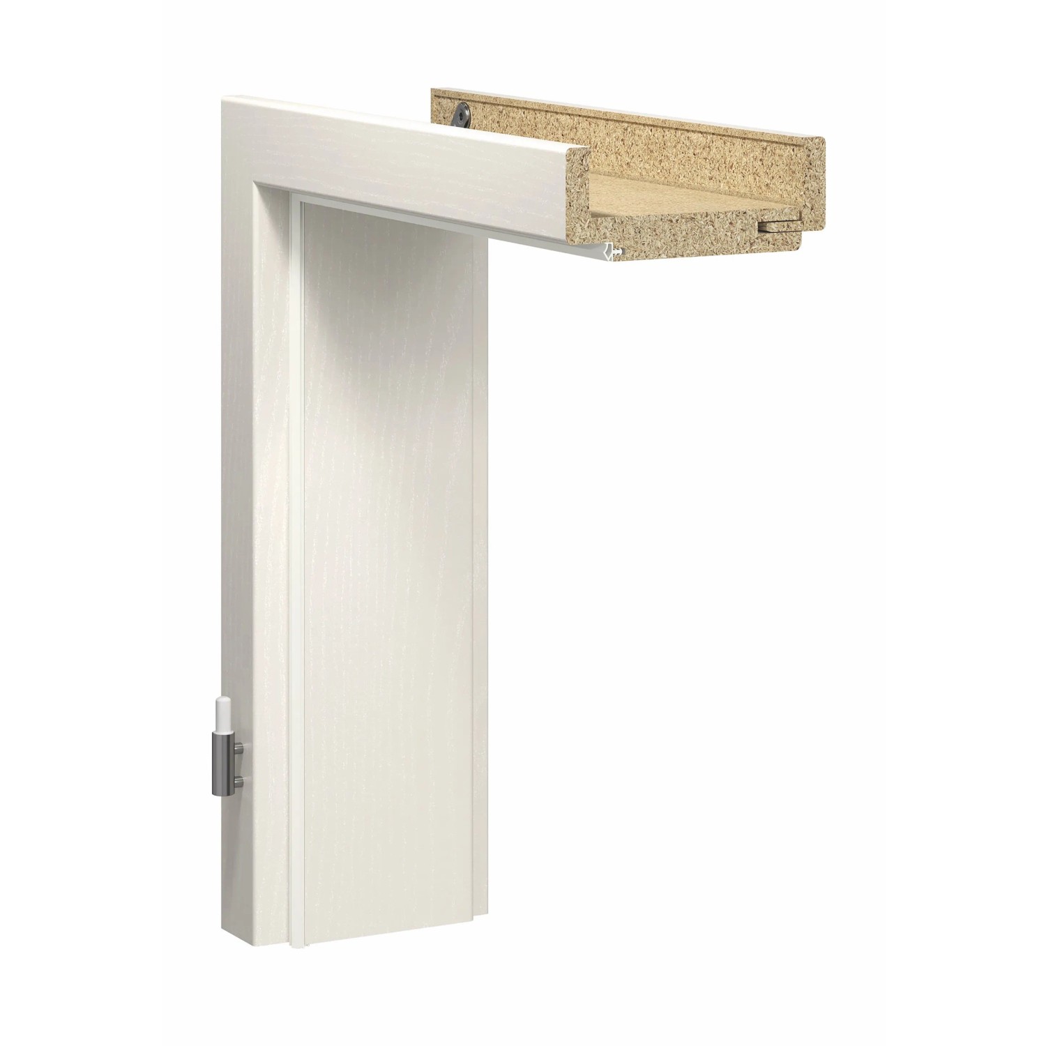 Türzarge Dekor Esche Weiß (GA25) 86 x 198,5 x 24 cm DIN R