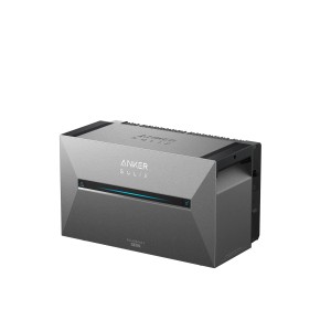 Anker Solix Solarbank 3 Pro für Balkonkraftwerk-Sets, graues Gehäuse.
