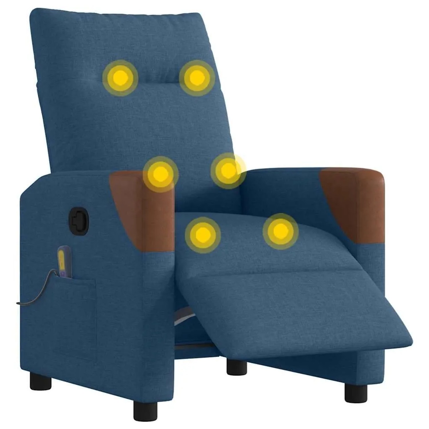 vidaXL Massagesessel Elektrisch Blau Stoff 3324004 günstig online kaufen