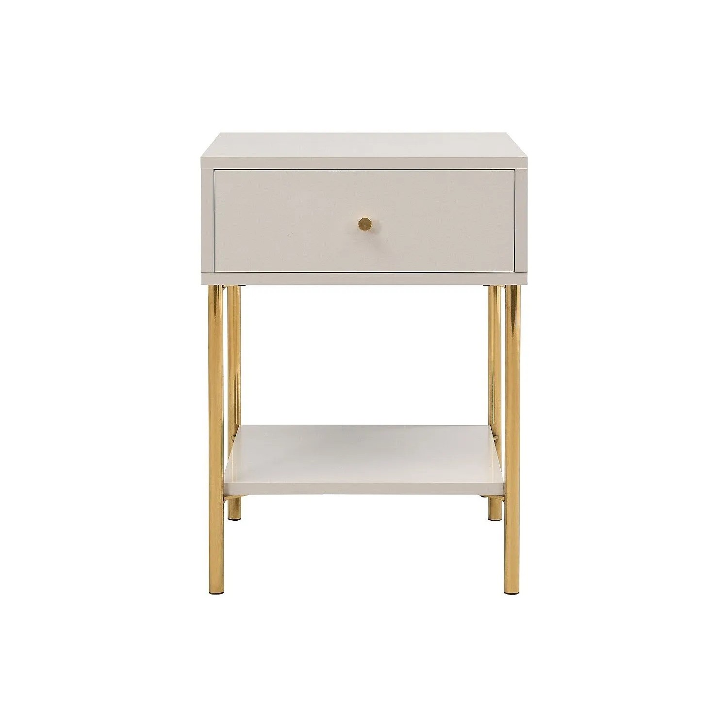 Vente-unique Nachttisch Milavia Beige  Goldfarben 40 cm