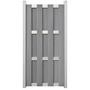 GroJa Fertigzaun Hochkant 84,3 cm x 180 cm Steingrau