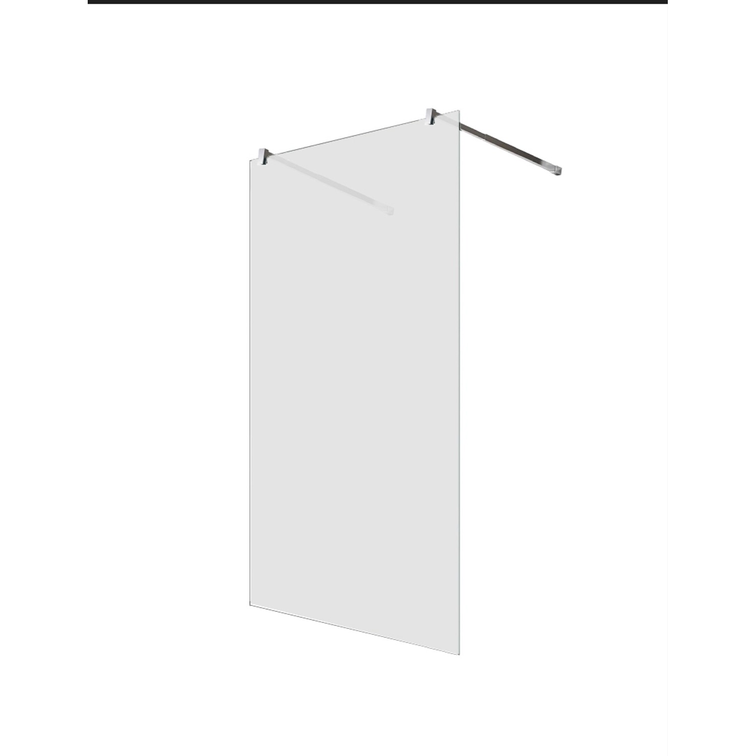 Thumbnail - Glaszentrum Hagen 88x200cm Freistehende Dusche 2x Halter Satin