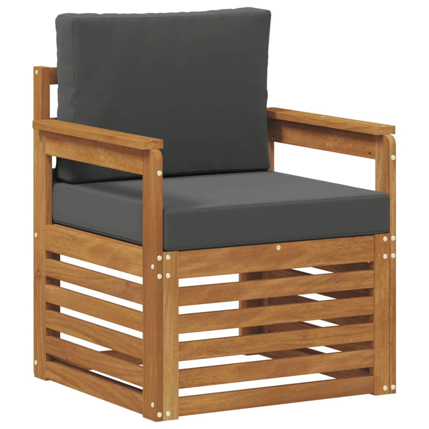 vidaXL Outdoor-Sofagarnitur mit Kissen Natur 71 x 63 x 73 cm 3436342