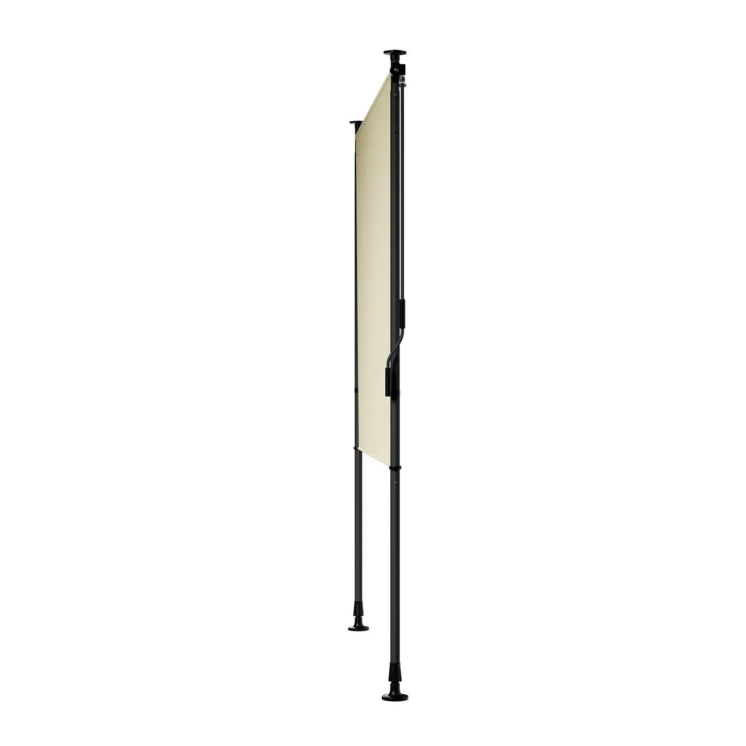 Beige Juskys Senkrechtmarkise Barbados 150x310 cm als Sonnen- und Sichtschutz für Balkon und Terrasse.