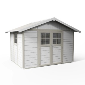 Grosfillex Kunststoff-Gartenhaus Deco H 7.5 Graugrün BxT: 315 cm x 239 cm