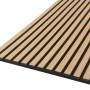 Fibrotech Akustikpaneel Eiche Hell, MDF-Träger mit Echtholzfurnier, zur Schallabsorption in Innenräumen.