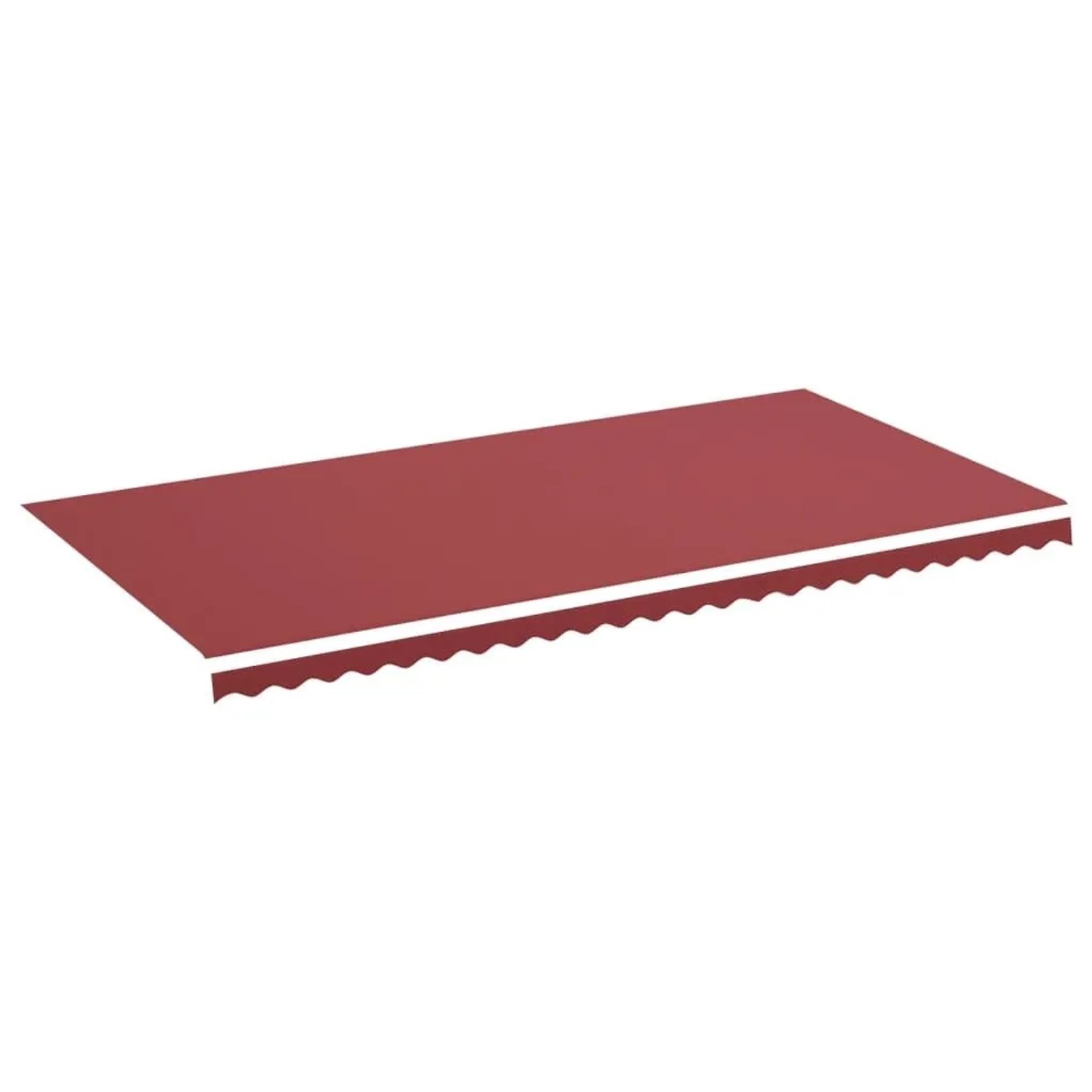 DELUKE Markisenbespannung Markisenstoff Wasserabweisend Reißfest Rot Für 600x300cm Rahmen Markise Mit Volant Markisen Ersatzstoff