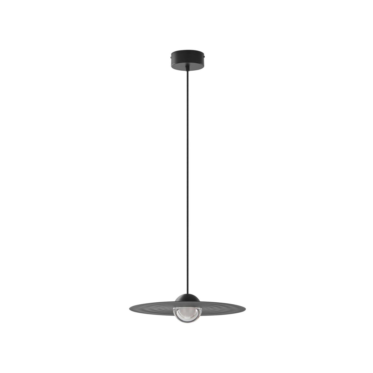 Lucande LED Tethrion 10014818 Design Modern in Schwarz aus Aluminium 1-flammig Wohnzimmerleuchte