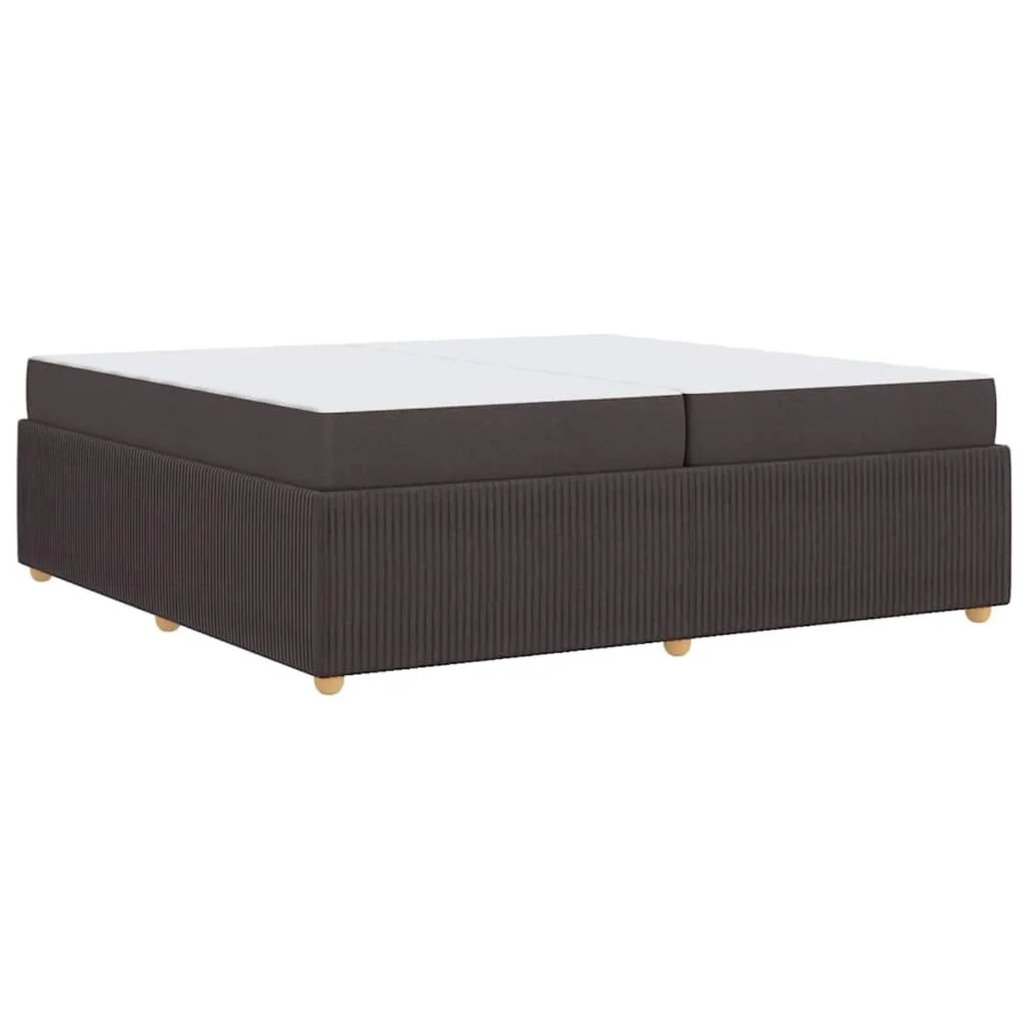 vidaXL Bettrahmen mit Matratze Dunkelbraun 200 x 200 cm Stoff 3398434