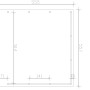 Skizze: Skan Holz Carport Friesland Hybrid, 557x555 cm, Maße und Anordnung der Pfosten.