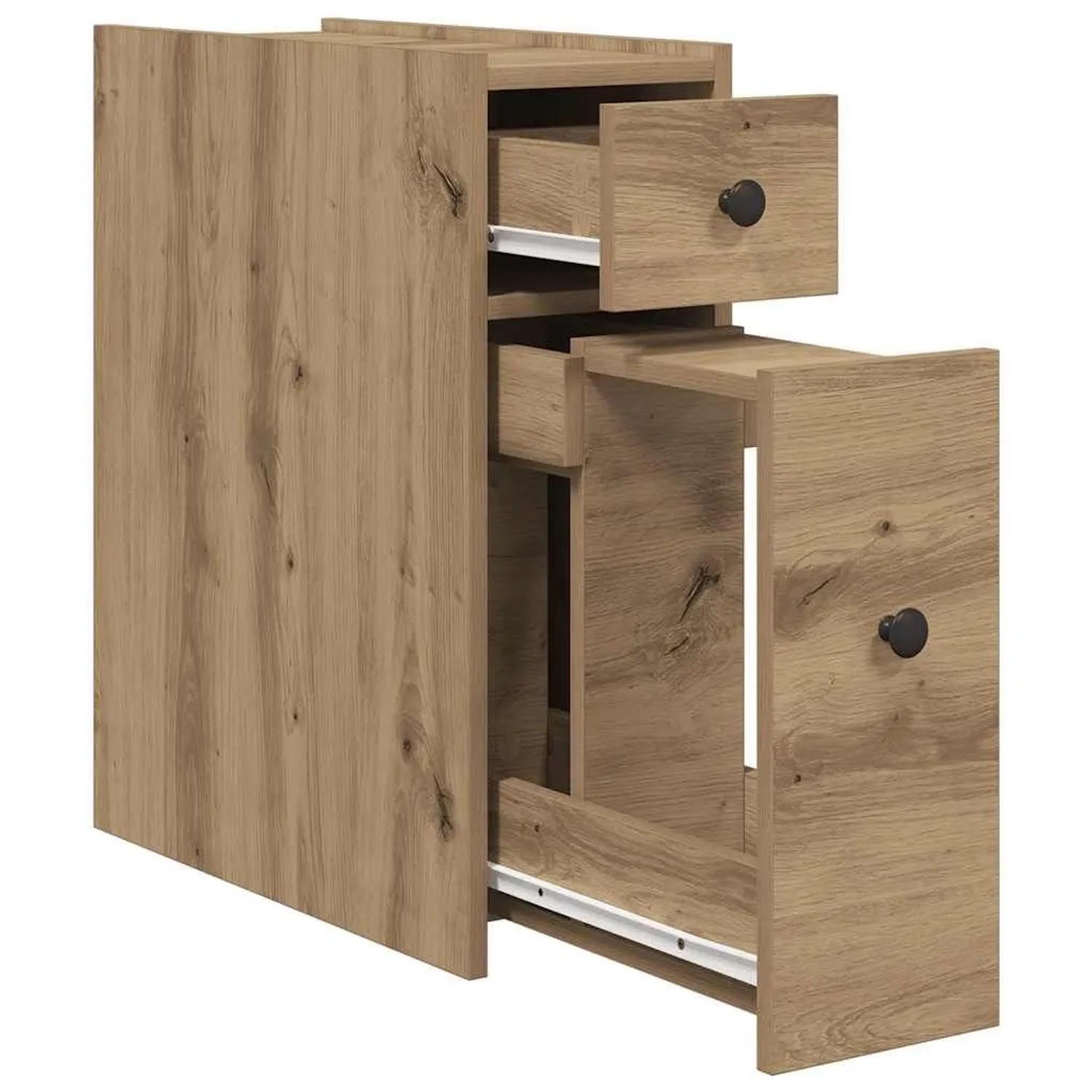 vidaXL Badschrank Schmal mit Rollen Artisan-Eiche Holzwerkstoff 855294_4