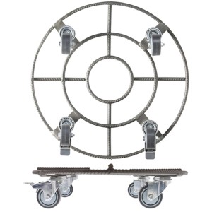 Wagner Pflanzenroller GH 0947, anthrazit, Ø 38 cm, aus Stahl mit vier Rollen.