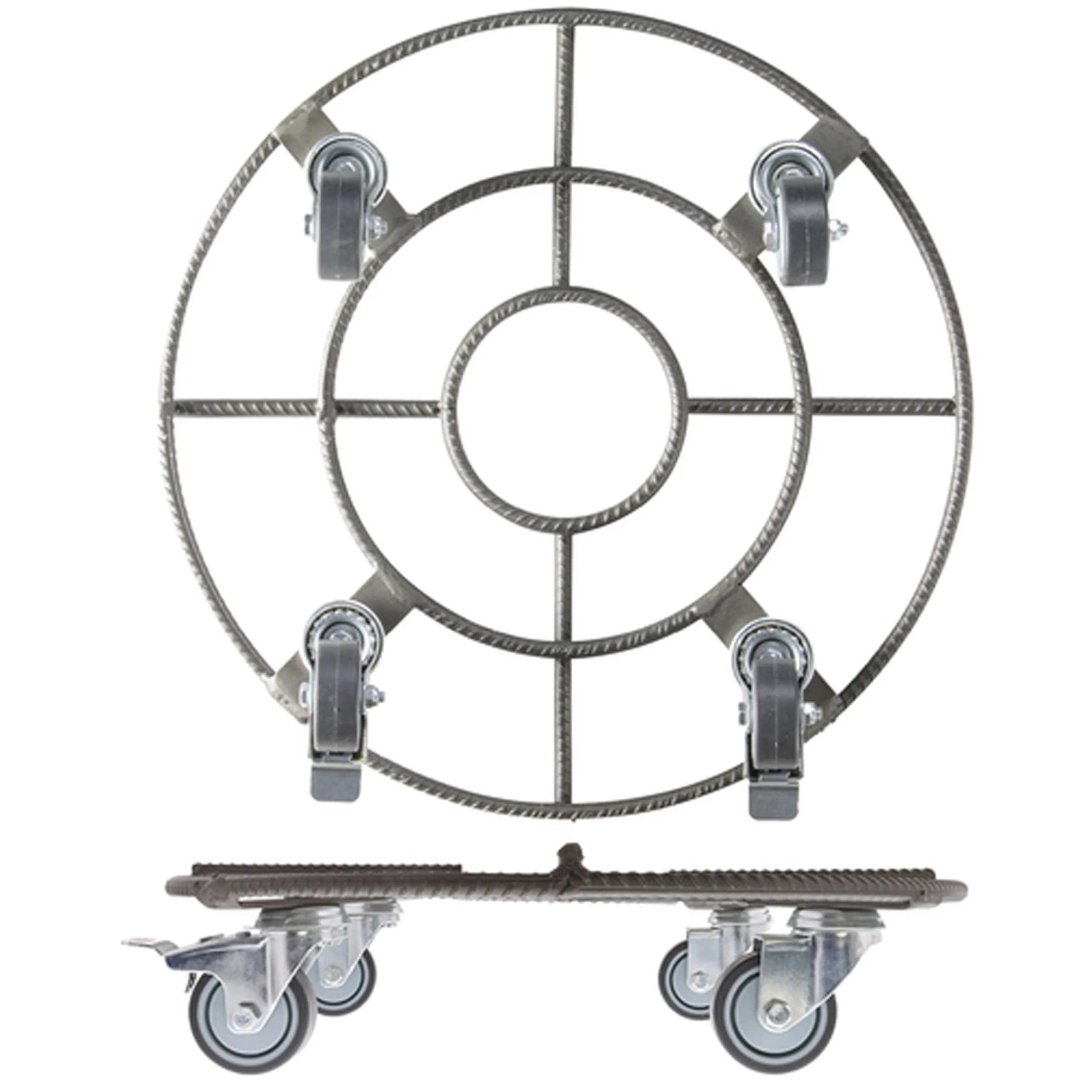 Wagner Pflanzenroller GH 0947, anthrazit, Ø 38 cm, aus Stahl mit vier Rollen.