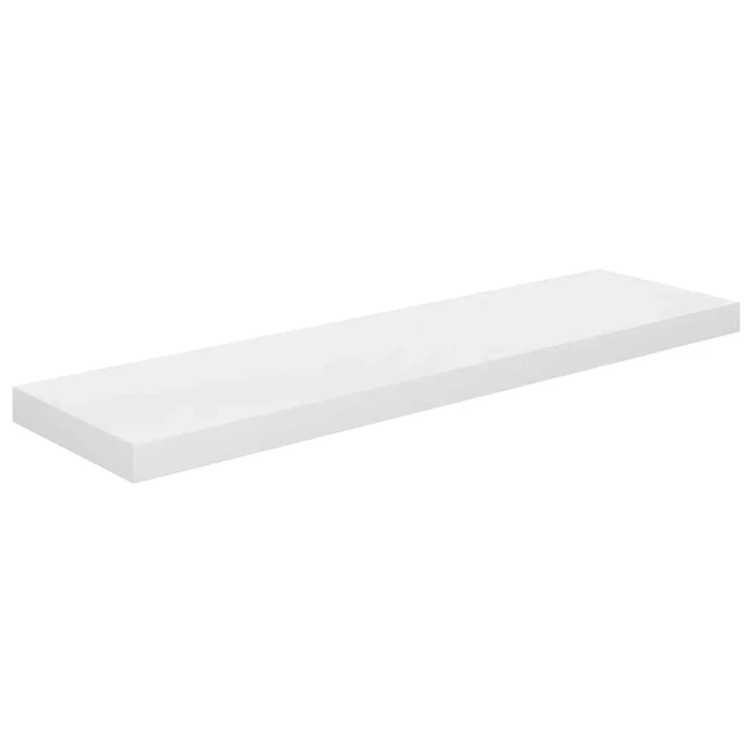 vidaXL Schweberegal Hochglanz-Weiß 90x23,5x3,8 cm MDF 323754
