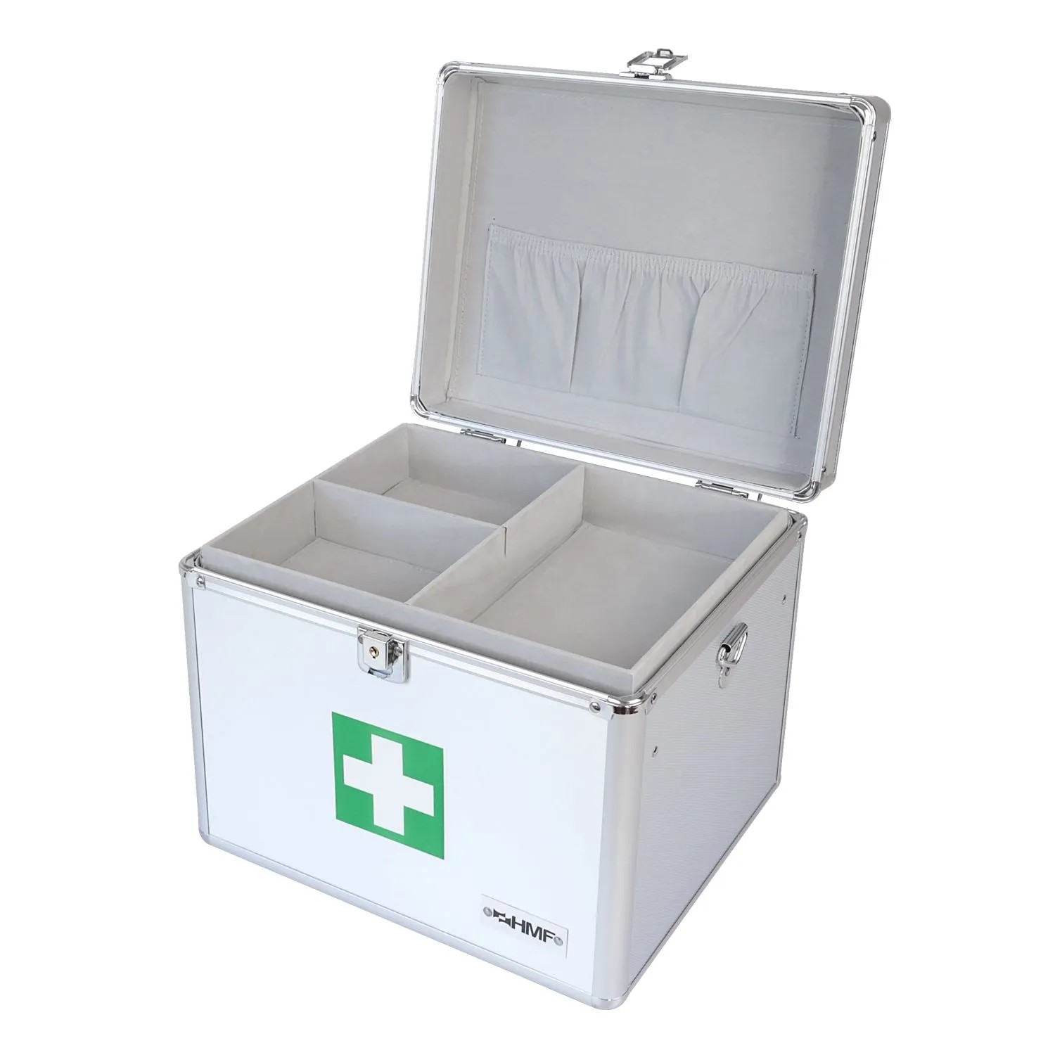 HMF 14702-09 Alu Medizinkoffer Erste Hilfe Koffer Tragegriff 30 x 25 x 25 cm_3