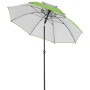 Doppler Windprofi Neo 200 Strandschirm, grün-weiß, mit Windventil und flexiblem Gestell.