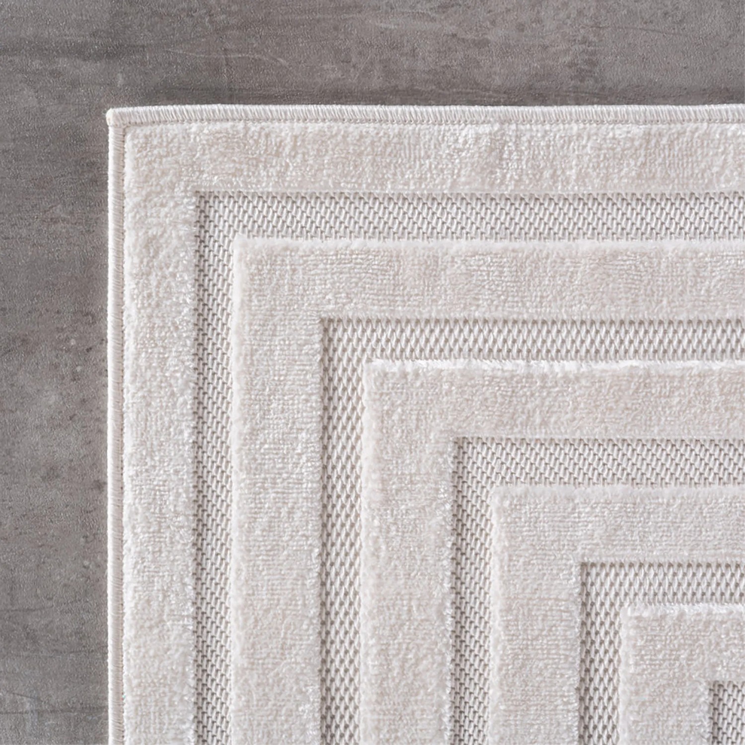 Detailansicht: Ayyildiz In-/Outdoor-Teppich Doha creme mit 3D-Muster, 120x170 cm.