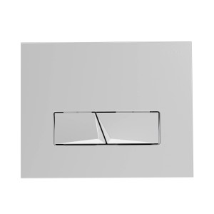 Siamp Betätigungsplatte Pyramid, Chrom-Matt, 2 Tasten für Ingenio WC-Elemente.