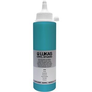 Lukas Cryl Studio Premium Acrylfarbe, 250 ml, Türkis. Künstlerfarbe für brillante Ergebnisse.