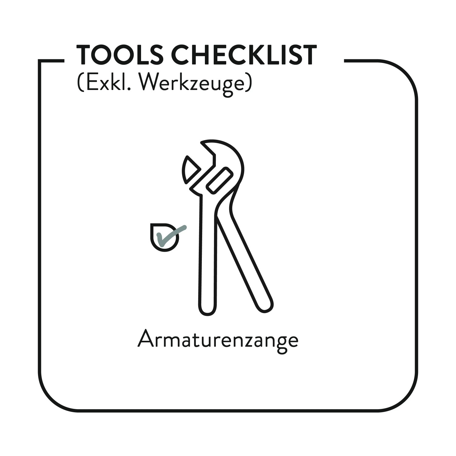 Symbolbild: Armaturenzange für Eckventil-Montage.