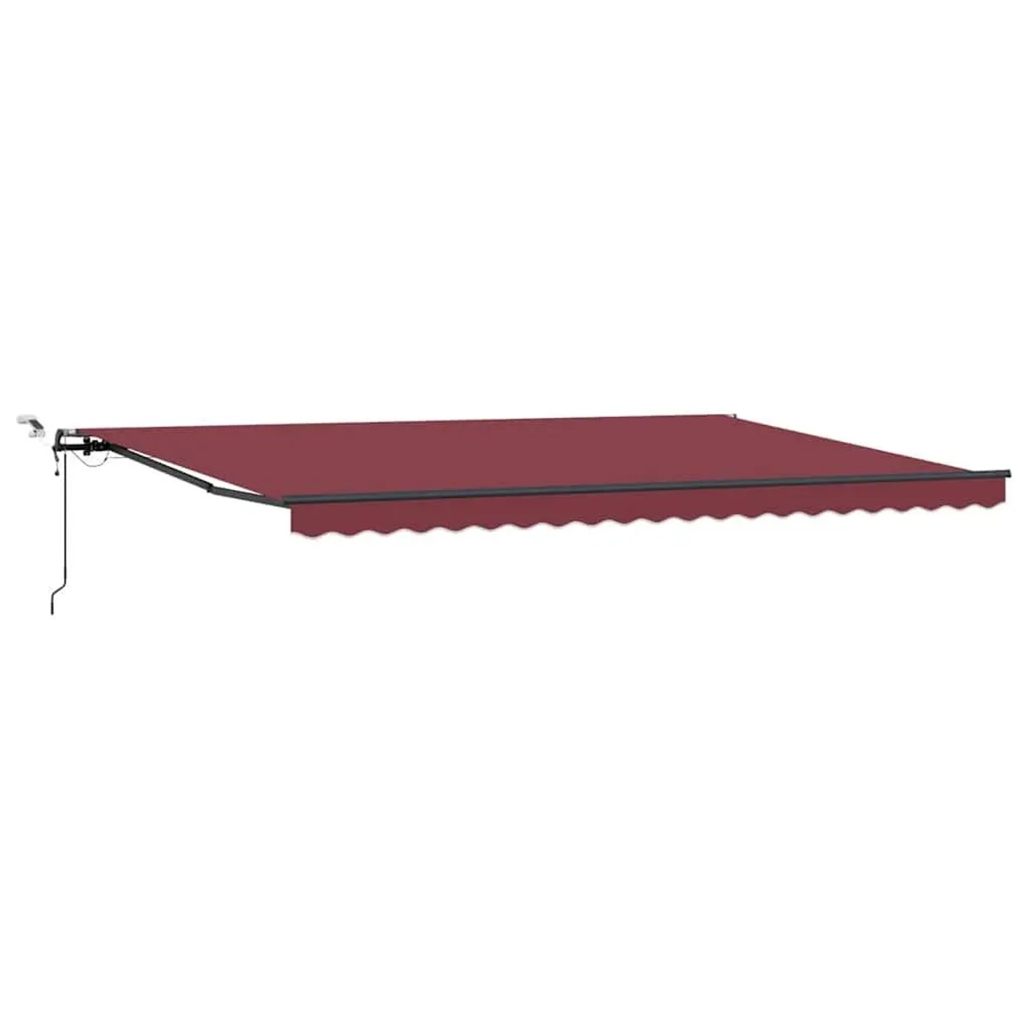 vidaXL Markise Automatisch mit LEDs Weinrot 500x300 cm 3310197