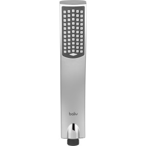 Moderne, verchromte baliv Handbrause HBR-50.110 in Grau. Stabförmige Duschbrause mit Antikalk-Noppen.