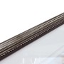 Detailansicht: Antiker Bilderrahmen 15x15 cm aus Massivholz in Metall-Optik.
